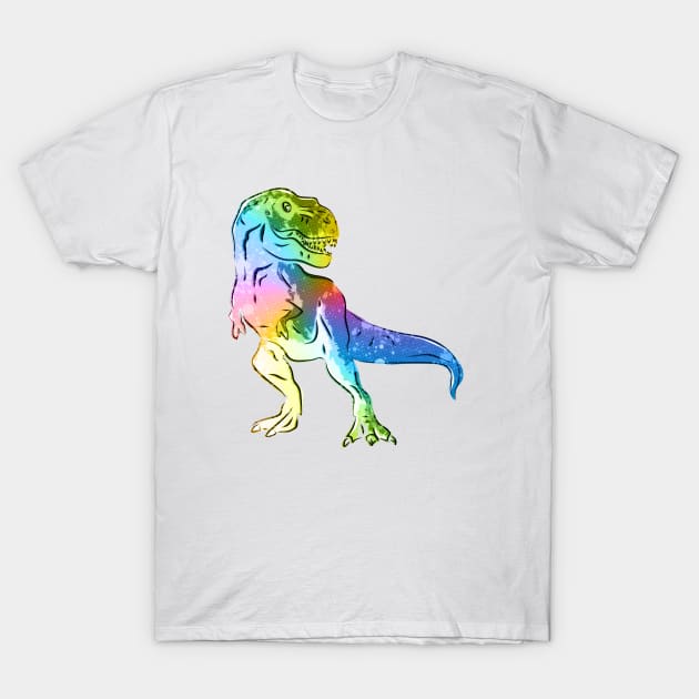 T-Rex | Rainbow Series | Pop Art T-Shirt by williamcuccio